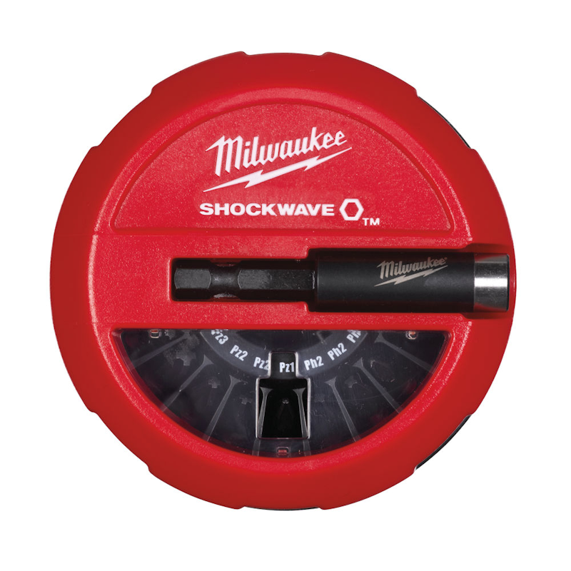 Milwaukee Schraubbit-Set Puck SHOCKWAVE™ 15-teilig