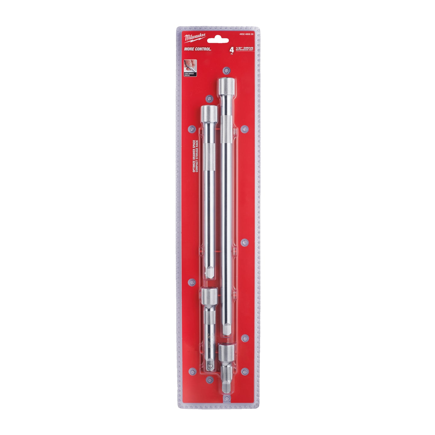 Milwaukee Steckschlüssel-Verlängerungsset 1/2" - 4-teilig Packung