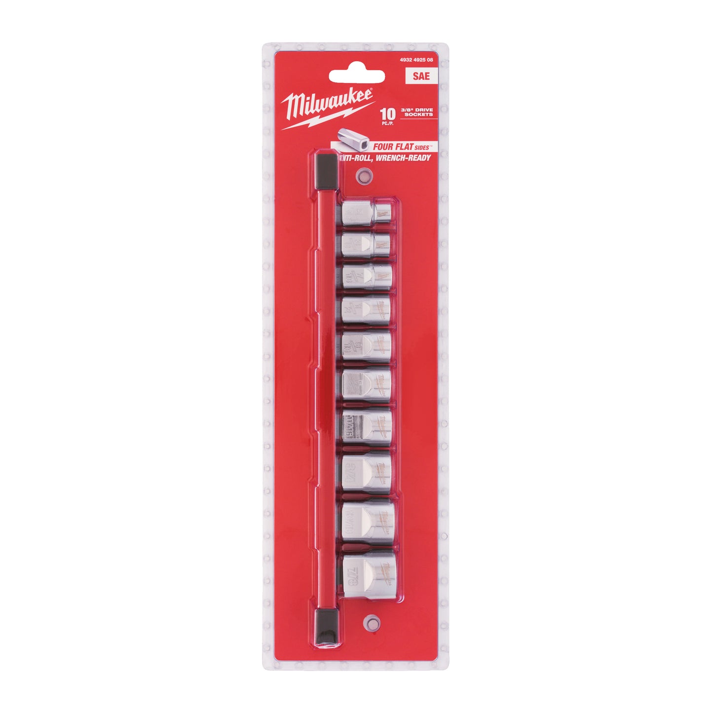 Milwaukee Steckschlüsseleinsatz-Set 3/8” - 10-teilig Packung