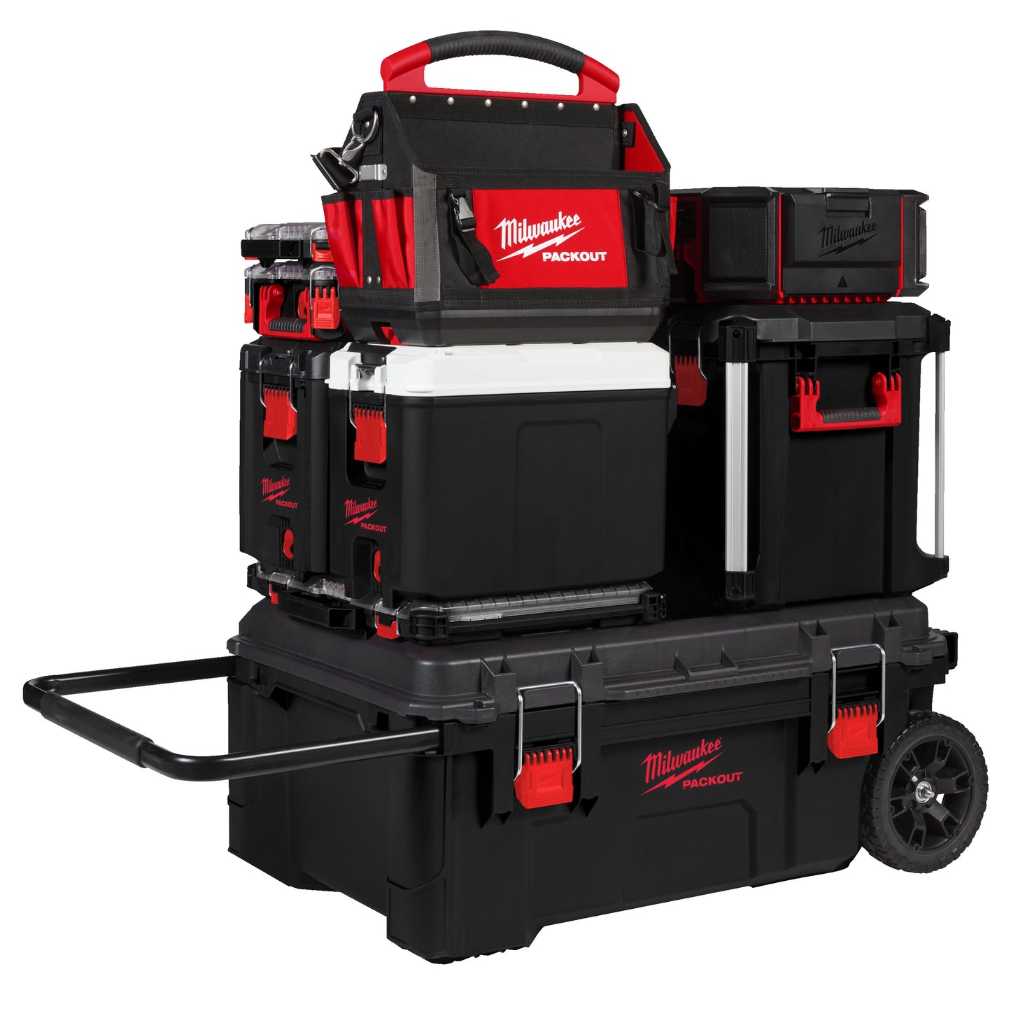 Milwaukee Trolley-Koffer PACKOUT XL in Aktion