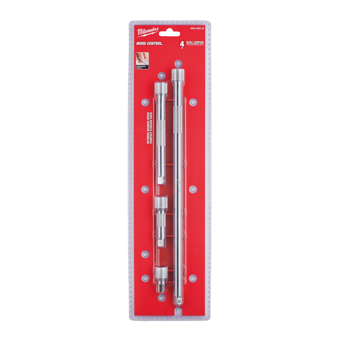 Milwaukee Verlängerungsset 3/8" - 4-teilig Packung