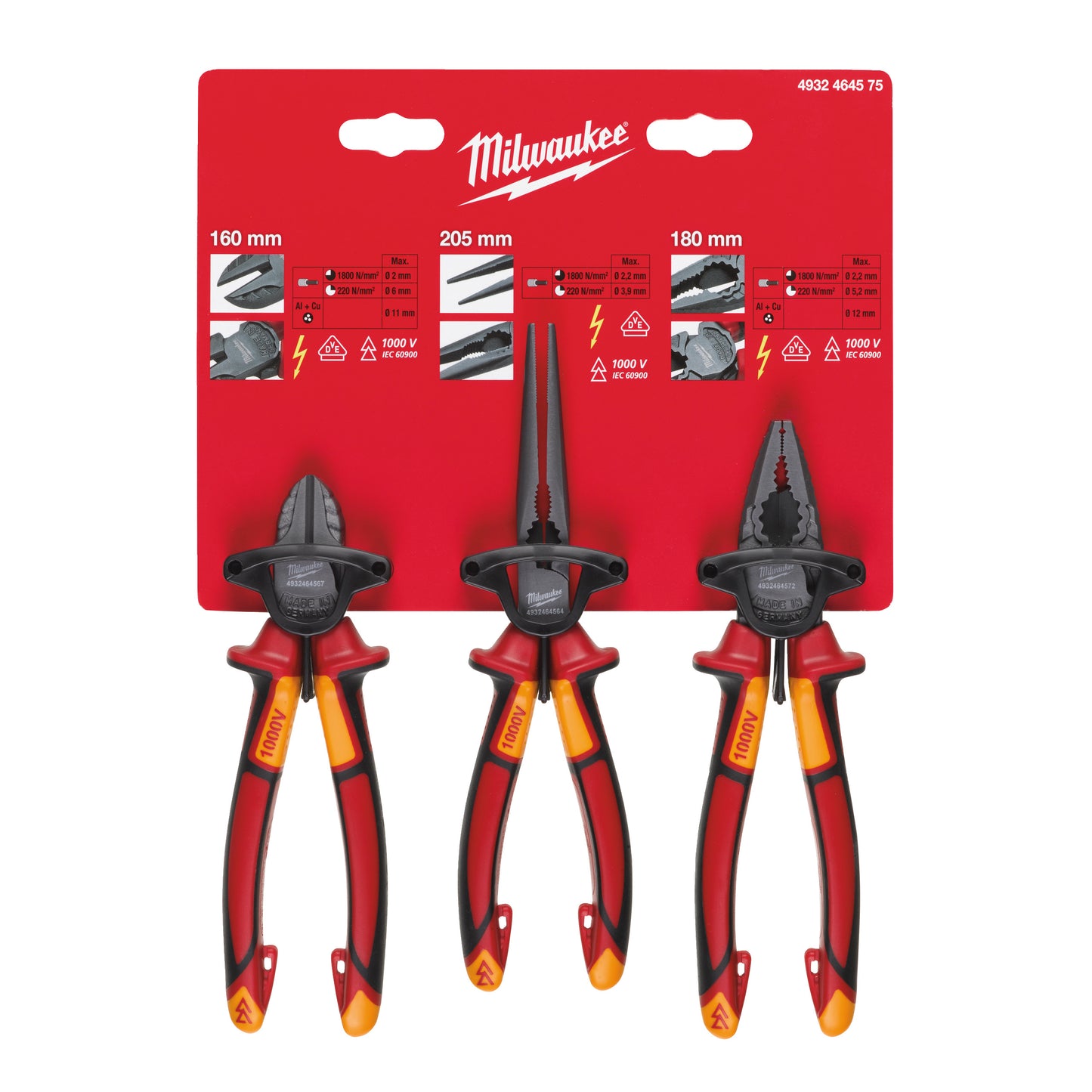 Milwaukee Zangenset VDE - 3-teilig