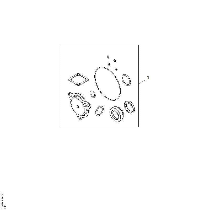 STIHL VB040071610 Dichtungssatz positie 1 technische tekening