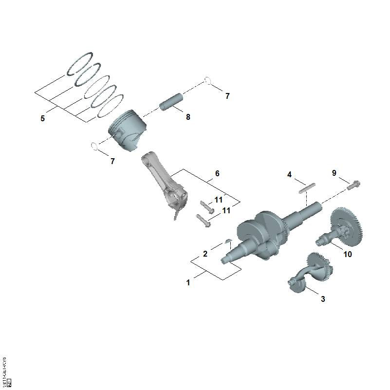 STIHL 0004-034-1501 Kolbenbolzen positie 8 technische tekening