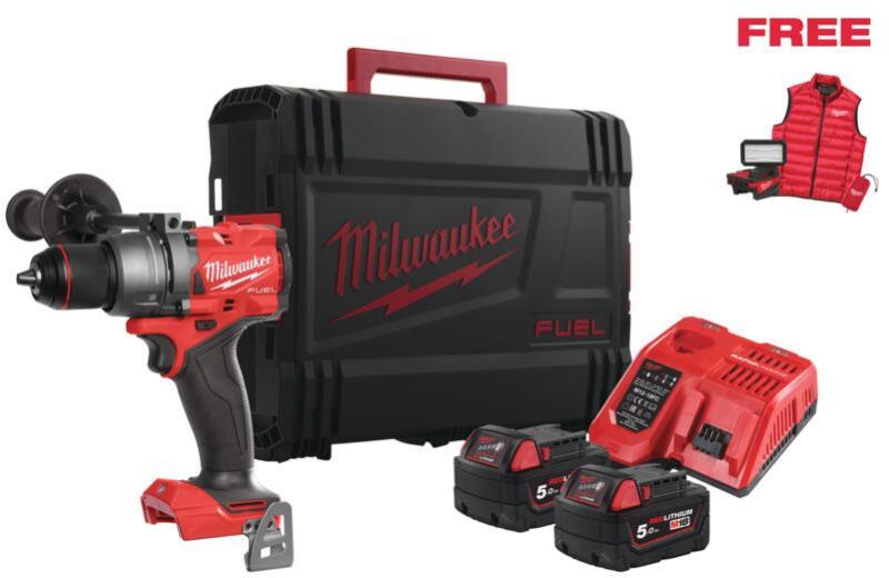 Milwaukee M18 FPD3-502X FUEL Schlagbohrmaschinen-Set