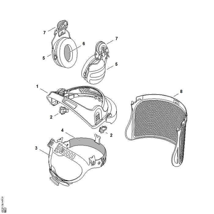 STIHL 0000-889-9001 Gelenksystem G500 positie 2 technische tekening