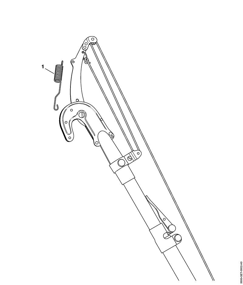 STIHL 0000-881-9800 Feder positie 1 technische tekening