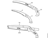 STIHL 0000-881-9903 Sägeblatt positie 9 technische tekening
