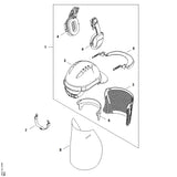 STIHL 0000-889-9042 Visierhalter FUNCTION Basic schwarz positie 5 technische tekening