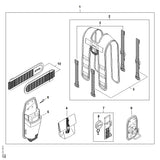 STIHL 0000-007-1904 Satz Federstecker positie 6 technische tekening