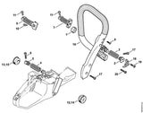 STIHL 9074-478-4545 Schraube IS-P6x26,5 positie 17 technische tekening