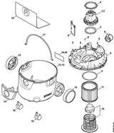 STIHL 4742-703-5902 Filter positie 11 technische tekening