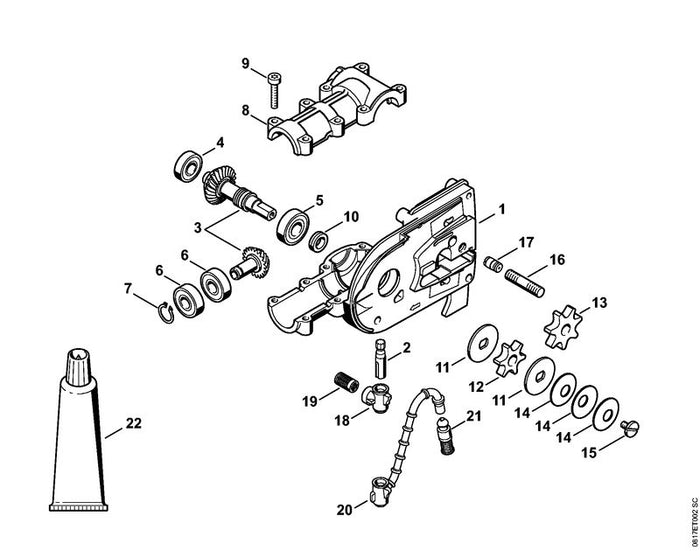 STIHL 4138-353-2700 Verbindungsstück positie 18 technische tekening