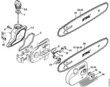 STIHL 0000-961-1409 Ring positie 15 technische tekening