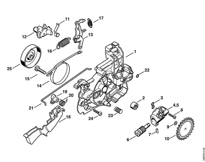 STIHL 9645-945-7457 RDR A 5x1,5-NBR70 positie 3 technische tekening