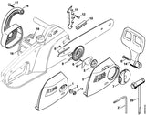 STIHL 1208-648-3800 Abdeckblech positie 4 technische tekening