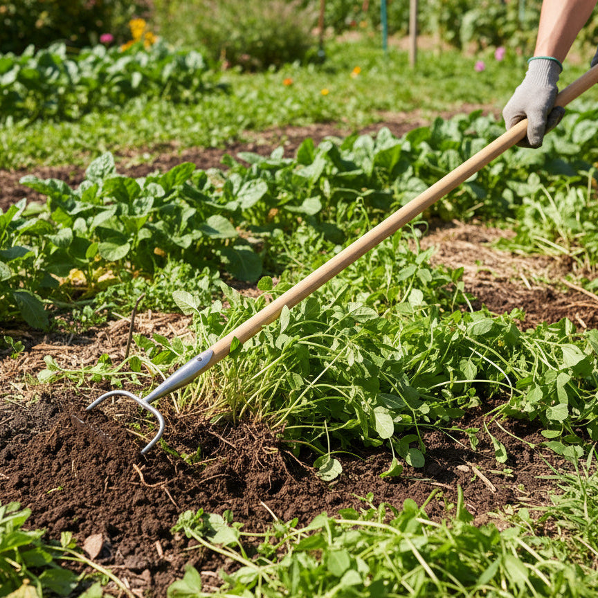 Atlas Bügelhacke geschmiedet 15 cm - mit 170 cm Stiel