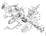 STIHL 1207-435-0302 Schalter positie 21 technische tekening