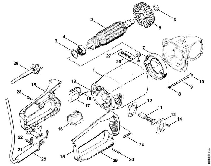 STIHL 9321-630-0100 Federring 4 positie 32 technische tekening