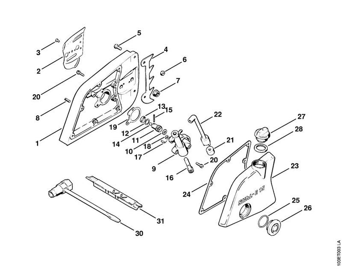 STIHL 0000-992-6305 Dichtring positie 28 technische tekening