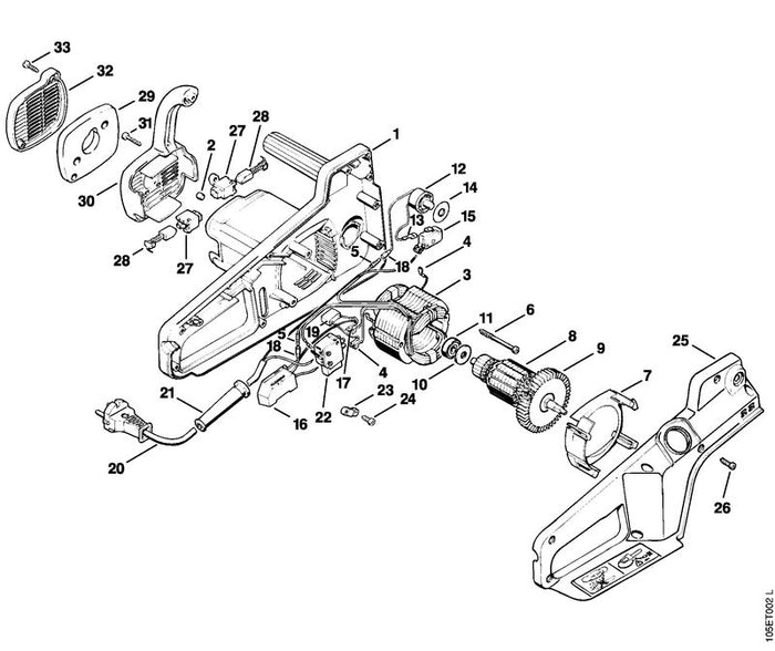 STIHL 1206-084-1200 Lüftergitter positie 32 technische tekening