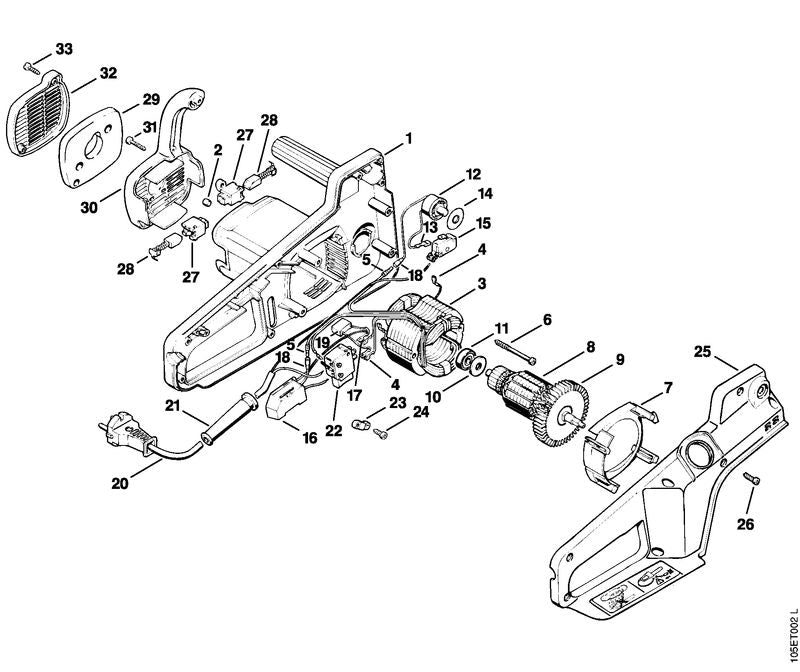 STIHL 1206-435-0312 Schnappschalter positie 15 technische tekening