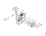 STIHL 1106-080-2002 Lüftergehäuse positie 1 technische tekening
