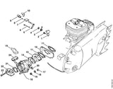 STIHL 1106-123-7600 Lasche positie 20 technische tekening