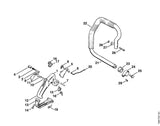 STIHL 1106-790-1501 Griffrohr mit Schlauch positie 21 technische tekening