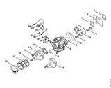 STIHL 1108-122-3200 Schenkelfeder positie 17 technische tekening