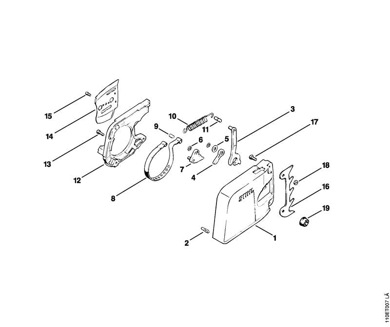 STIHL 9048-319-0650 Zylinderschraube DIN84-M4x10-Z4 positie 15 technische tekening