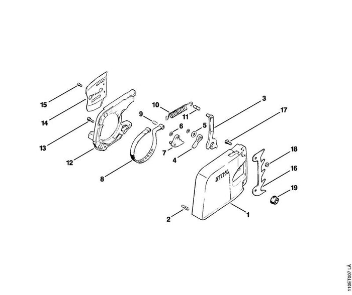 STIHL 9048-319-0650 Zylinderschraube DIN84-M4x10-Z4 positie 15 technische tekening