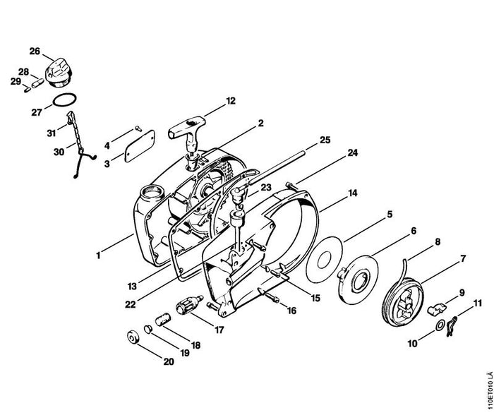 STIHL 1106-195-9015 Scheibe positie 5 technische tekening