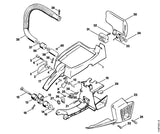 STIHL 1111-182-9300 Startgasknopf positie 5 technische tekening