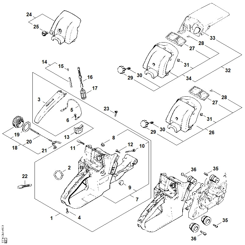STIHL 9041-216-1280 Zylinderschraube DIN84-M6x16-8.8 positie 36 technische tekening