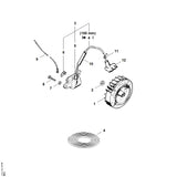 STIHL 1119-400-1206 Schwungrad positie 1 technische tekening