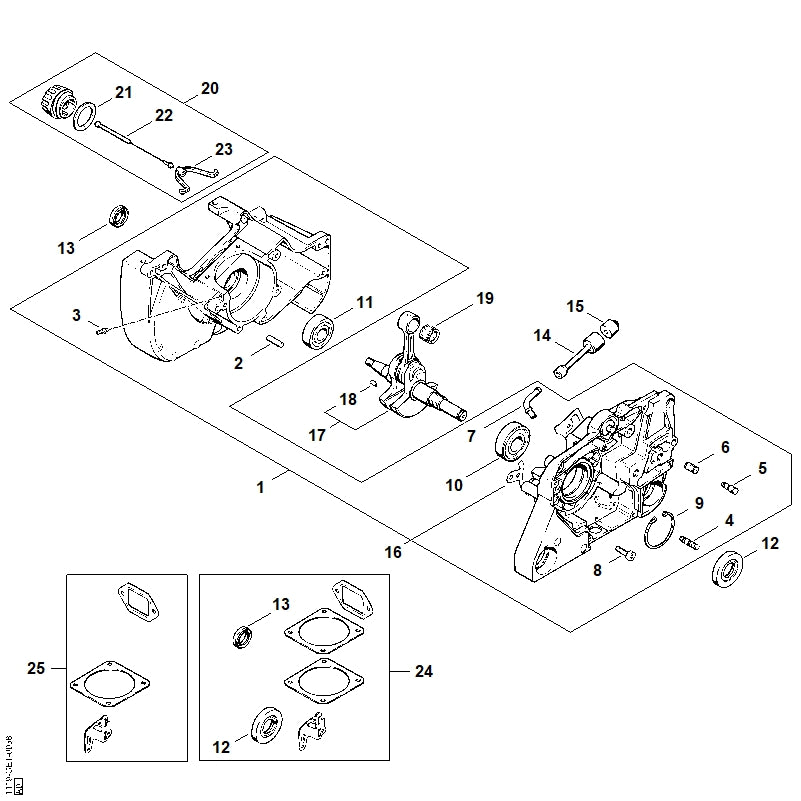 STIHL 9503-003-0440 Kugellager DIN625-6203 positie 10 technische tekening