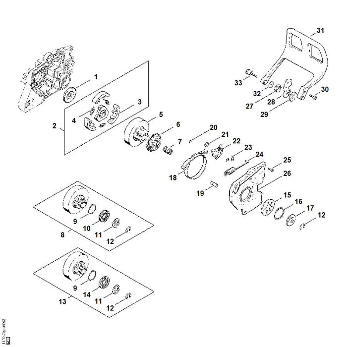 STIHL 1119-021-1102 Deckel positie 26 technische tekening