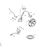 STIHL 1119-405-8000 Schlauch positie 10 technische tekening