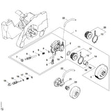 STIHL 1121-640-3203 Ölpumpe verstellbar positie 2 technische tekening