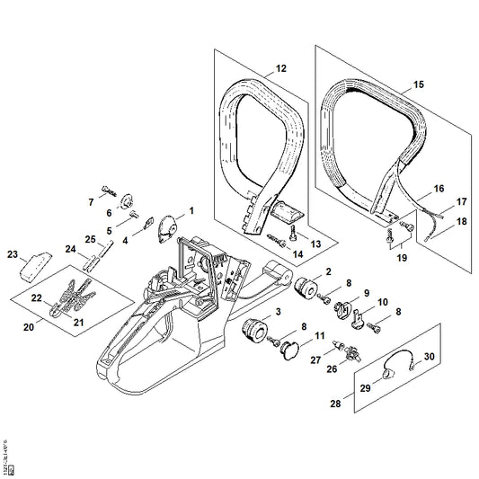 STIHL 1121-790-9903 Ringpuffer positie 2 technische tekening