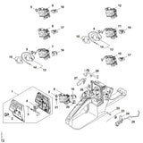 STIHL 1121-120-2900 Startklappe positie 4 technische tekening