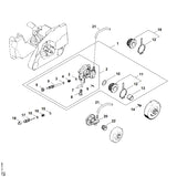 STIHL 1121-036-1600 Schnecke positie 22 technische tekening