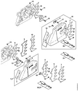 STIHL 1121-648-6610 Gleitleiste positie 4 technische tekening