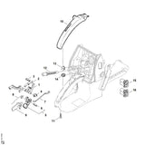 STIHL 1122-182-0902 Schaltwelle positie 1 technische tekening