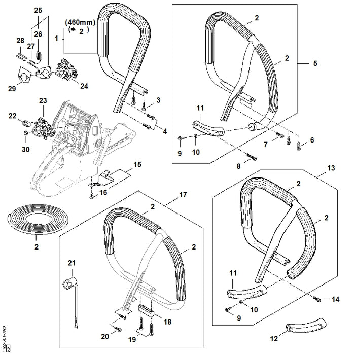 STIHL 1122-120-0618 Vergaser WJ-69C positie 24 technische tekening