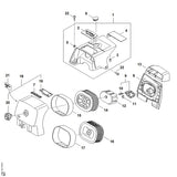 STIHL 1122-967-1506 Typenschild MS 660 positie 2 technische tekening