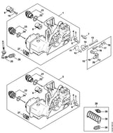 STIHL 1123-020-3034 Motorgehäuse positie 2 technische tekening