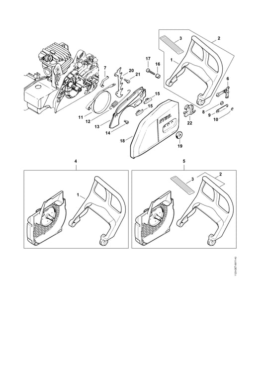 STIHL 1123-021-1100 Deckel positie 13 technische tekening