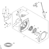 STIHL 1123-967-1515 Typenschild MS 250 C positie 3 technische tekening